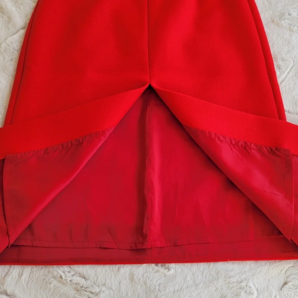 J. Crew A-line wool skirt with front slit, size 0P - Picture 6 of 11